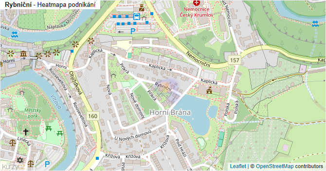 Rybniční - mapa podnikání