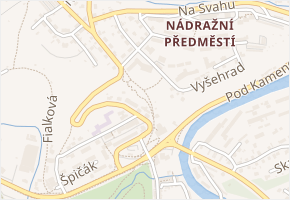 Serpentina v obci Český Krumlov - mapa ulice