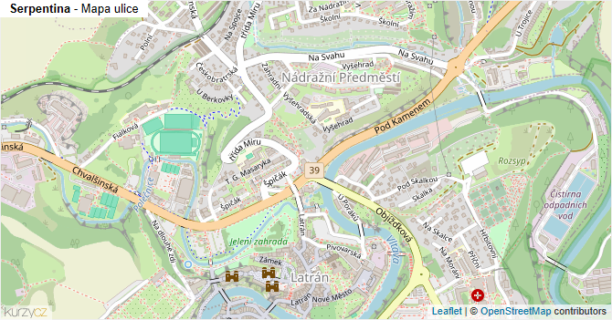 Serpentina - mapa ulice