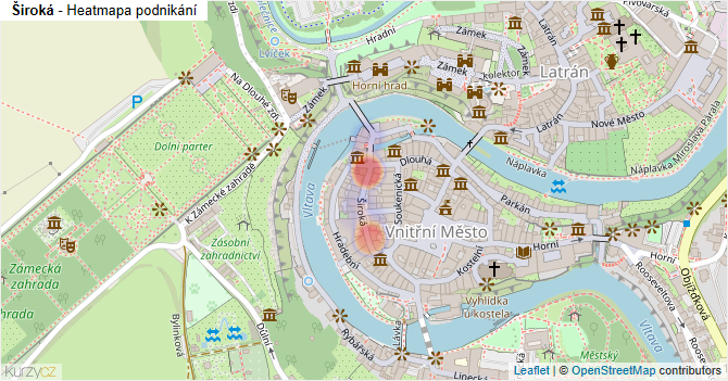 Široká - mapa podnikání