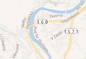 Slepá v obci Český Krumlov - mapa ulice