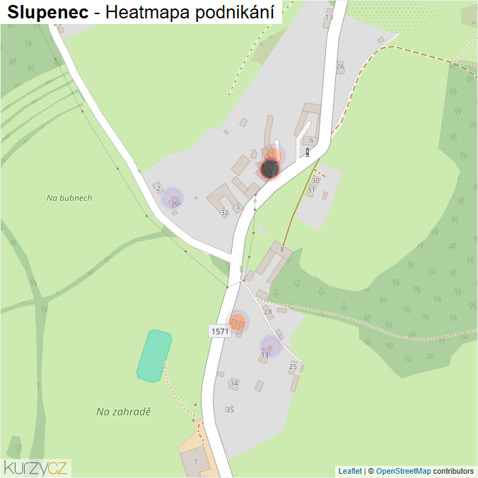 Mapa Slupenec - Firmy v části obce.