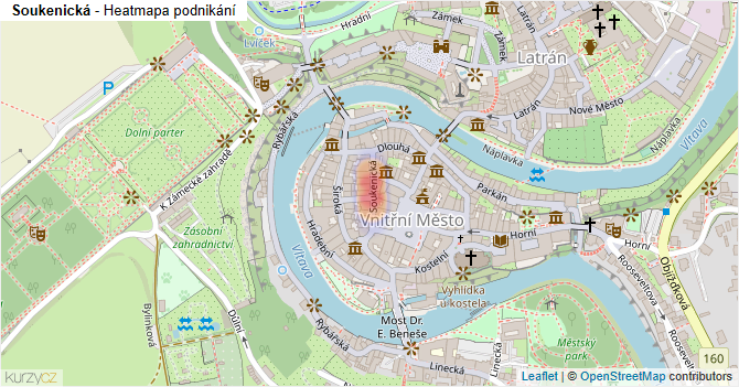 Soukenická - mapa podnikání