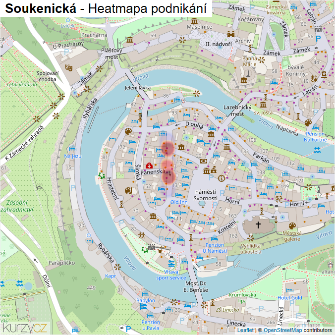 Mapa Soukenická - Firmy v ulici.