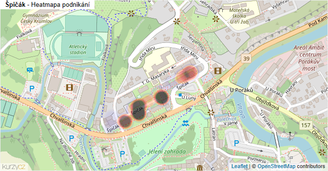 Špičák - mapa podnikání