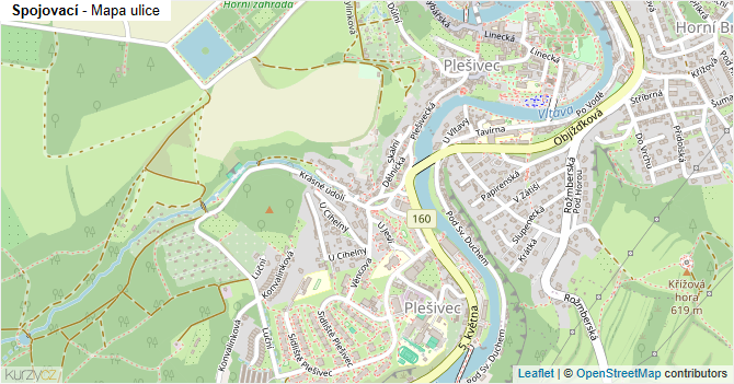 Spojovací - mapa ulice
