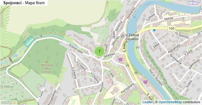 Spojovací - mapa firem