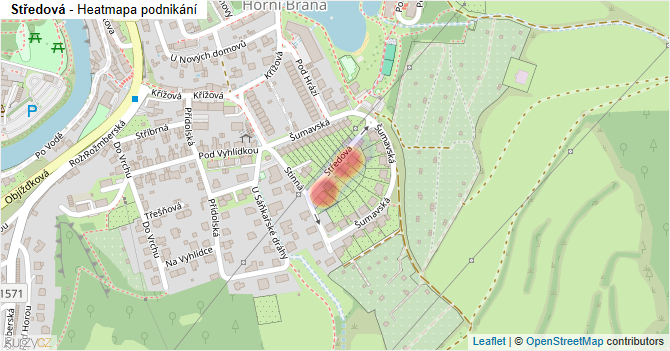 Středová - mapa podnikání