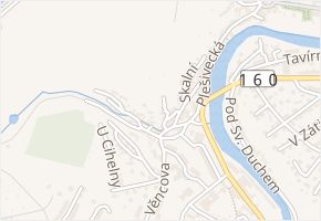 Strmá v obci Český Krumlov - mapa ulice