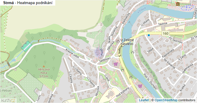 Strmá - mapa podnikání