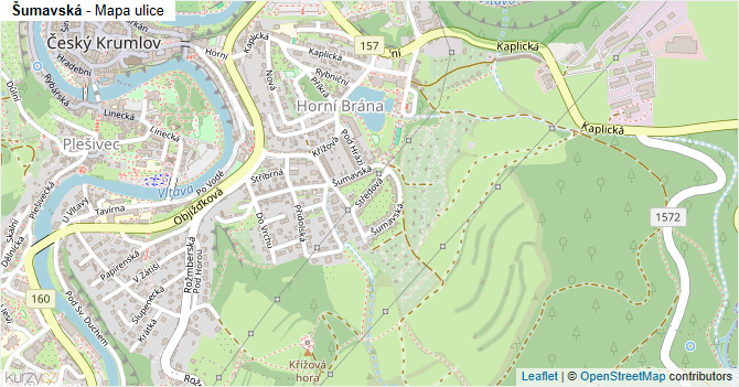 Šumavská - mapa ulice