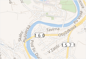 Tavírna v obci Český Krumlov - mapa ulice