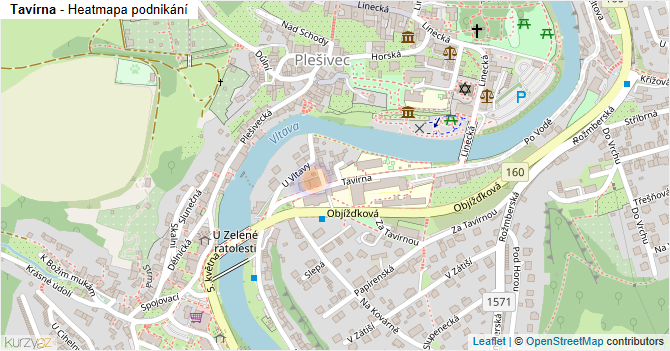 Tavírna - mapa podnikání