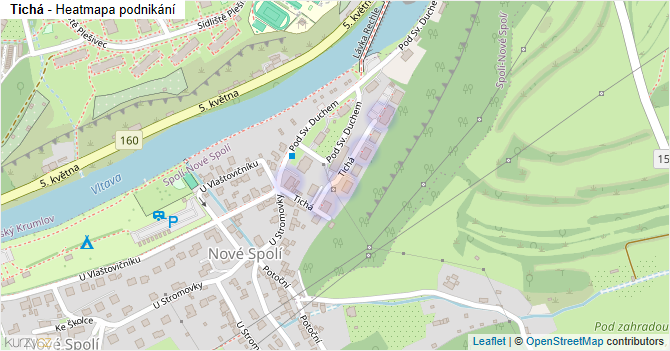 Tichá - mapa podnikání