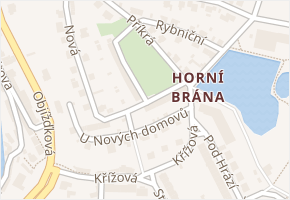 U Nových domovů v obci Český Krumlov - mapa ulice