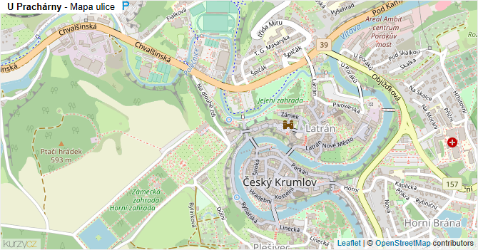 U Prachárny - mapa ulice