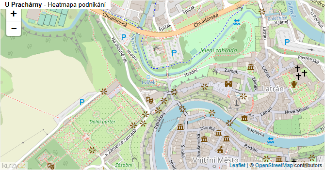 U Prachárny - mapa podnikání
