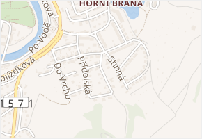 U Sáňkařské dráhy v obci Český Krumlov - mapa ulice
