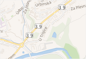 U Trojice v obci Český Krumlov - mapa ulice