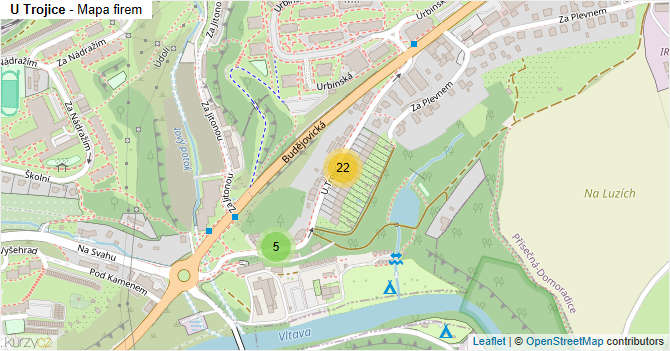 U Trojice - mapa firem