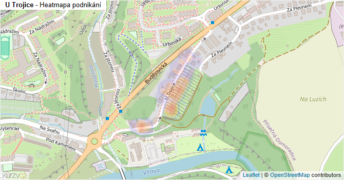 U Trojice - mapa podnikání