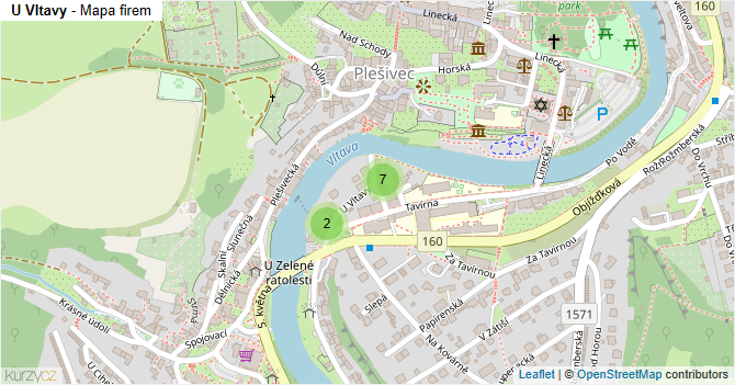 U Vltavy - mapa firem