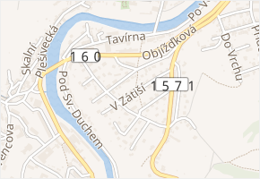 V Zátiší v obci Český Krumlov - mapa ulice