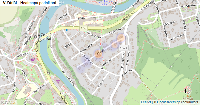 V Zátiší - mapa podnikání