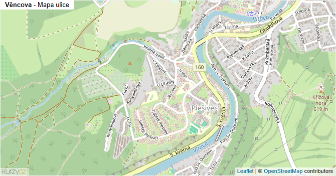 Věncova - mapa ulice