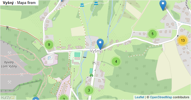 Vyšný - mapa firem
