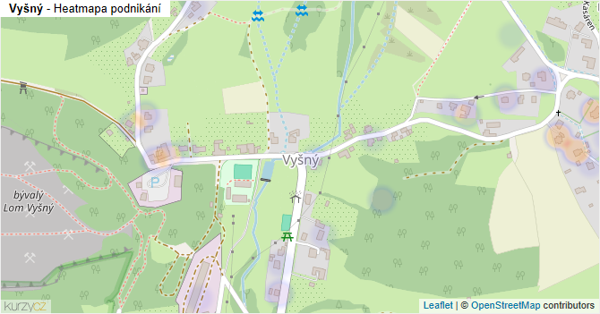 Vyšný - mapa podnikání