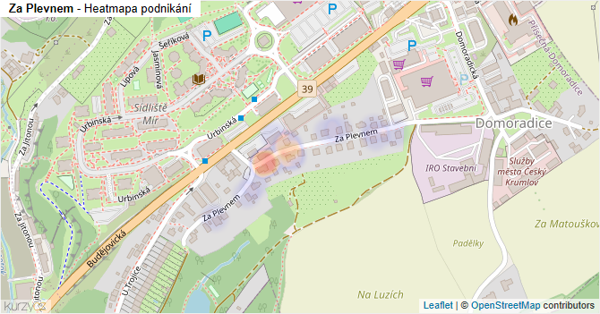 Za Plevnem - mapa podnikání