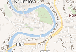 Za Soudem v obci Český Krumlov - mapa ulice