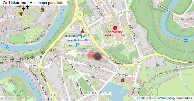 Za Tiskárnou - mapa podnikání