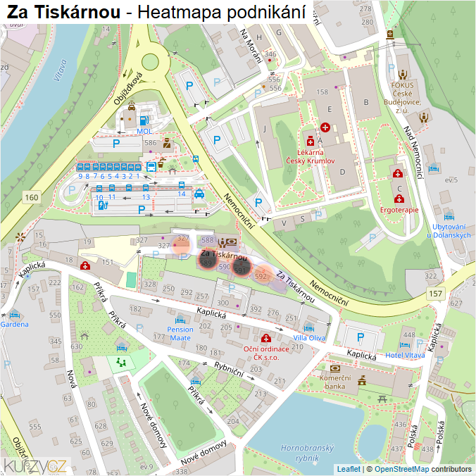 Mapa Za Tiskárnou - Firmy v ulici.
