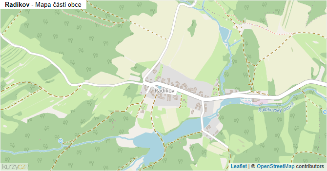 Radíkov - mapa části obce