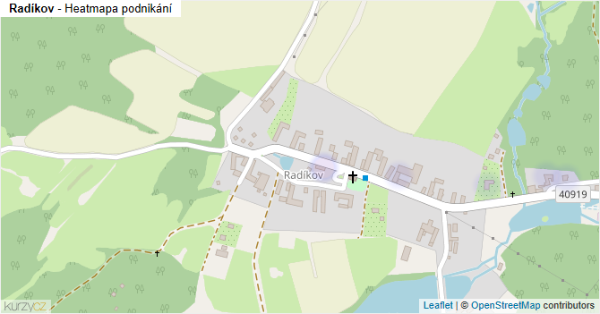 Radíkov - mapa podnikání