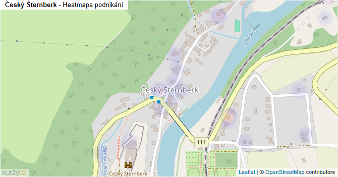 Český Šternberk - mapa podnikání