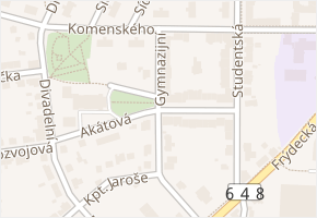 Akátová v obci Český Těšín - mapa ulice
