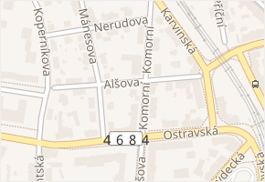 Alšova v obci Český Těšín - mapa ulice