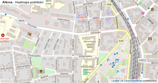 Alšova - mapa podnikání