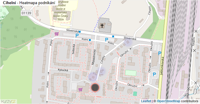 Cihelní - mapa podnikání