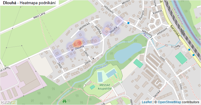 Dlouhá - mapa podnikání
