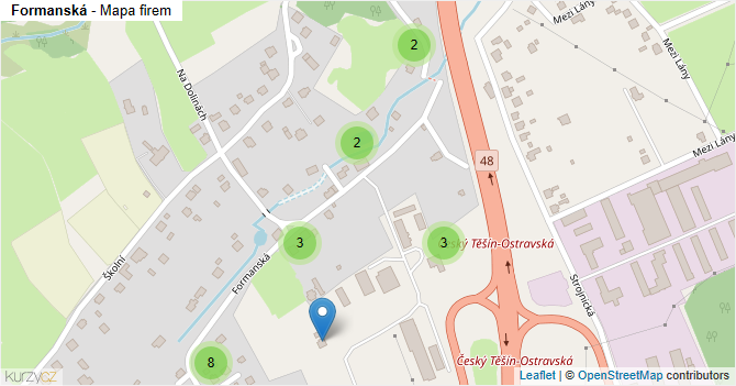 Formanská - mapa firem