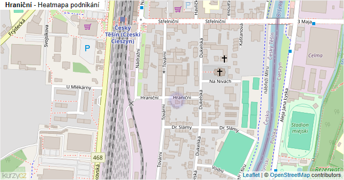 Hraniční - mapa podnikání