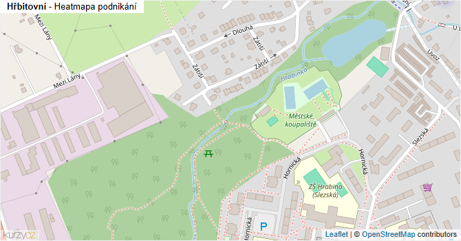 Hřbitovní - mapa podnikání