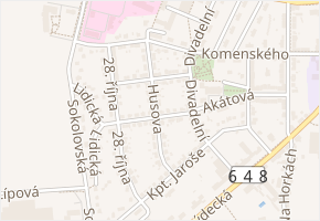 Husova v obci Český Těšín - mapa ulice