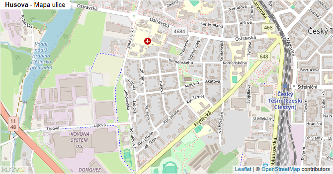 Husova - mapa ulice