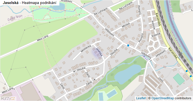 Jaselská - mapa podnikání