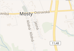 Jasná v obci Český Těšín - mapa ulice